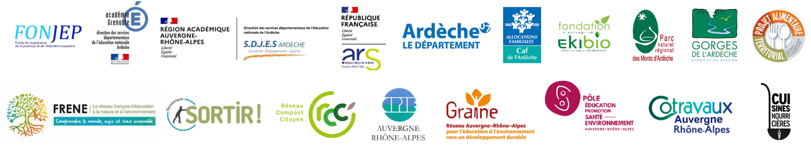 logos partenaires Pétale 07