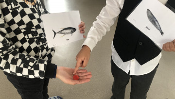 Photo enfants en train de faire le jeu bioaccumulation
