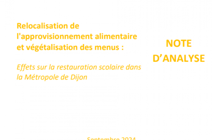 Relocalisation de l'approvisionnement alimentaire et végétalisation des menus
